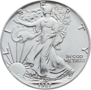 USA 1 Dollar 1987 Silver Eagle - 1 Unze Feinsilber